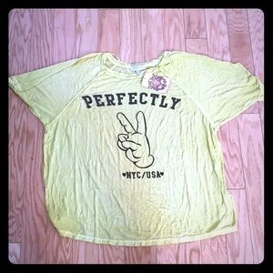 Zara Yellow Graphic Tee - Short Sleeve